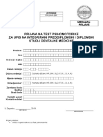 Obrazac Prijave Psihomotorika 2019