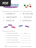 Decimal Worksheet