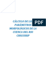 Cálculo de Los Parámetros Morfológicos de La Cuenca Del Rio Chiguirip PDF