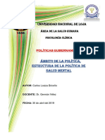 7. Ámbito de La Política, Estructura de La Política de Salud Mental CARLOS FABIAN LOAIZA BRICEÑO