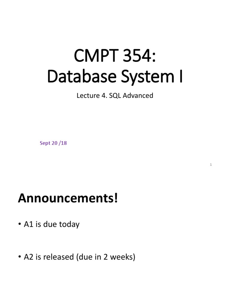 SQL Advanced | PDF | Data Management | Databases