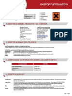 MSDS Gastor Fuerza Media