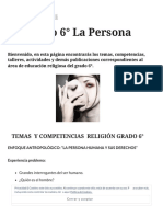 Educación Religiosa Grado 6° La Persona - Elprofedereli PDF