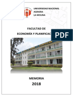 Compendio de Investigacion 2018 Universidad Nacional Agraria La Molina Facultad de Economia y Planificacion
