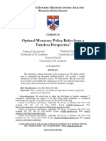 Optimal Monetary Policy Rules From A Timeless Perspective: C D M A W P S