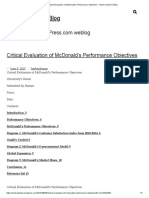 Critical Evaluation of McDonald's Performance Objectives - Barbra Dozier's Blog PDF