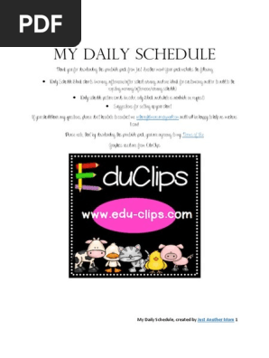 My Daily Schedule- Just Another Mom