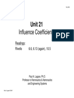 Influence Coefficients: Unit 21