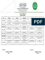 STEM 11 Schedule-1st Sem 2019-2020