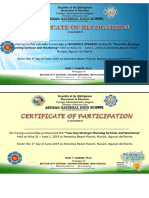 Certificate of Recognition