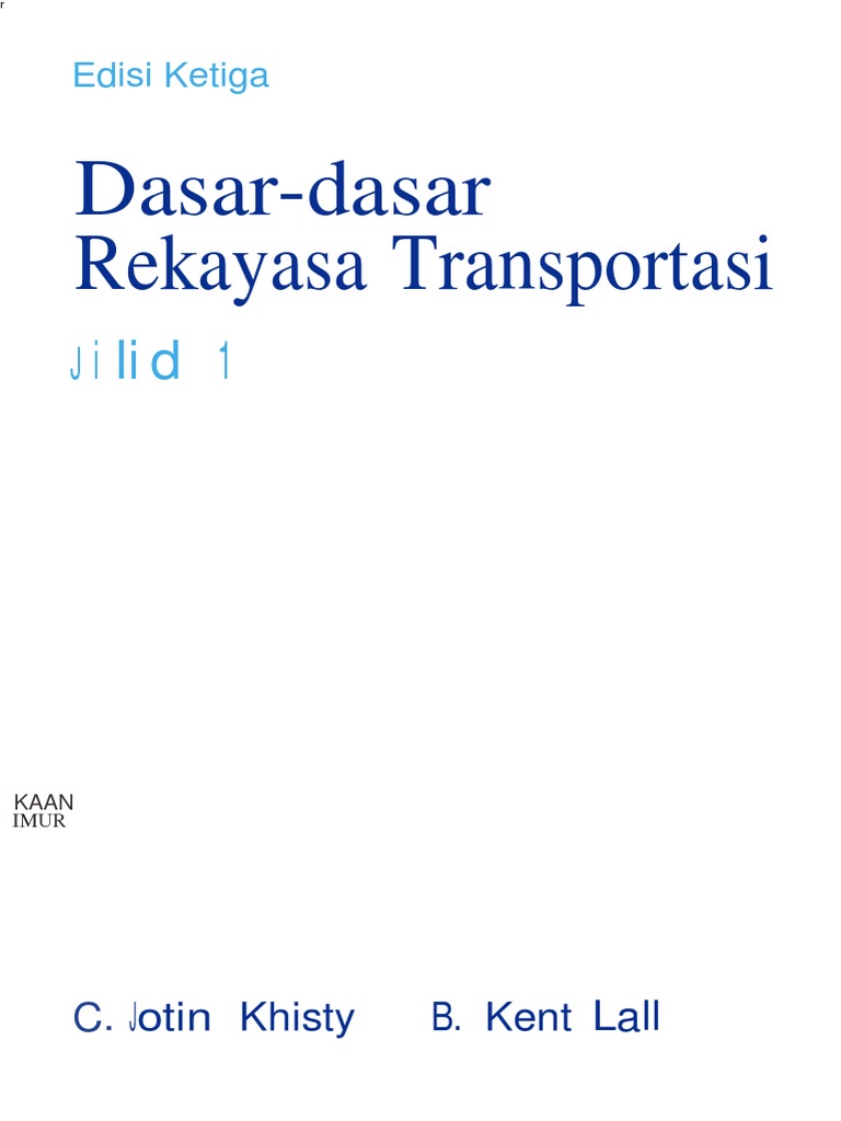 Buku Dasar Rekayasa Transportasi Jilid 1 Pdf