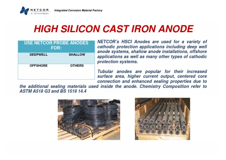 HSCI Anodes for Cathodic Protection | PDF | Technology & Engineering