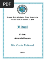 1º Ritual Aprendiz Maçom Rito REAA | PDF | Loja Maçônica | Maçonaria