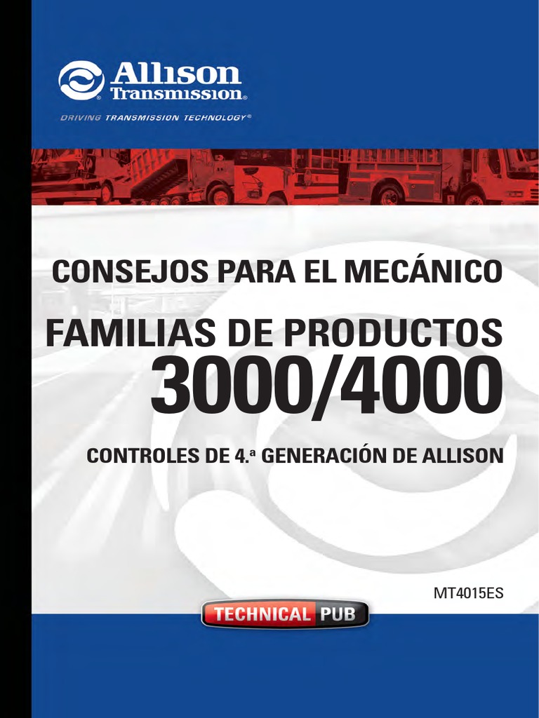 Manual Allison Serie 3000 y 4000 | PDF | Transmisión (Mecánica) | Líquidos