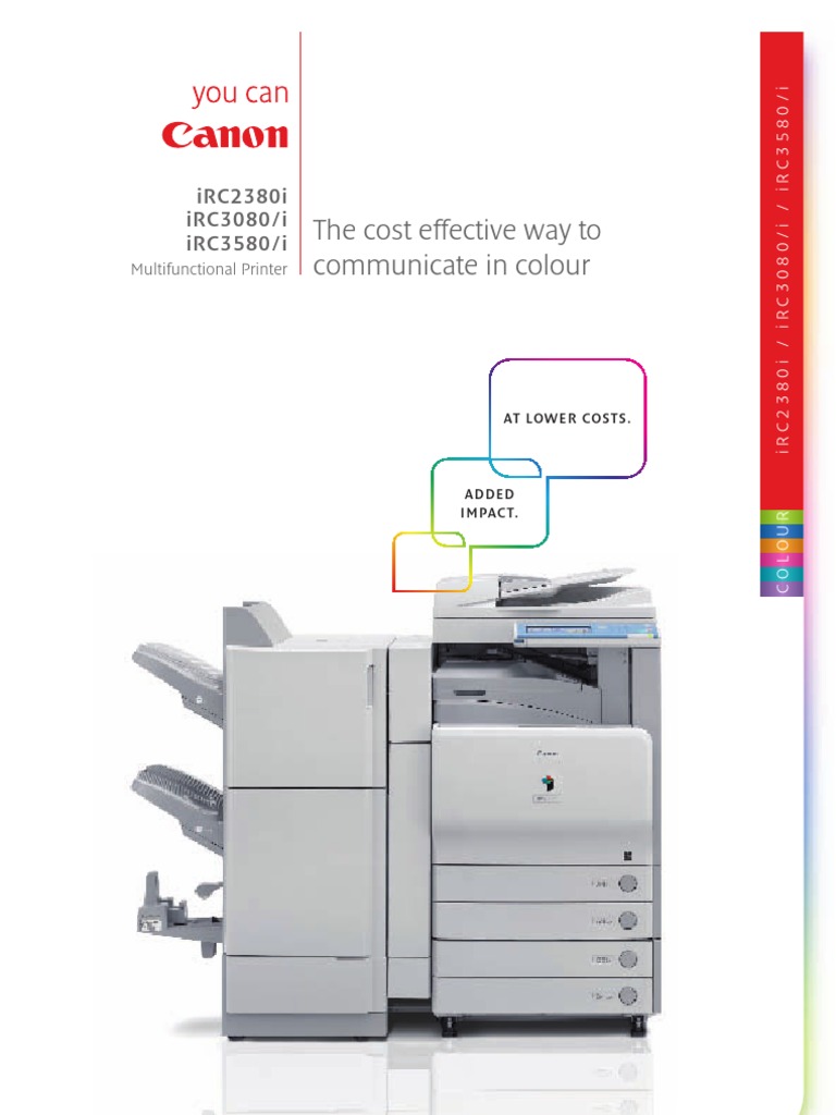 Canon Irc2380i Irc3080 Irc3080i Irc3580 Irc3580i Brochure PDF Operating System Fax