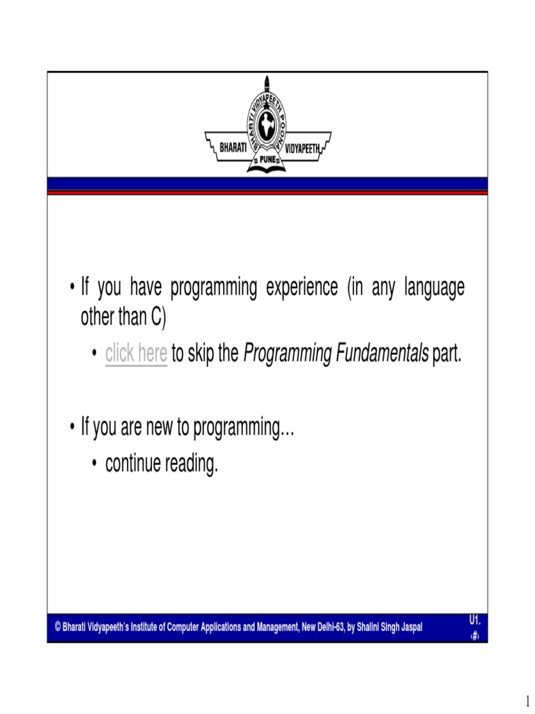 Programming Fundamentals | PDF | Computer Program | Programming