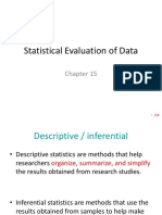 Statistical Evaluation of Data-New