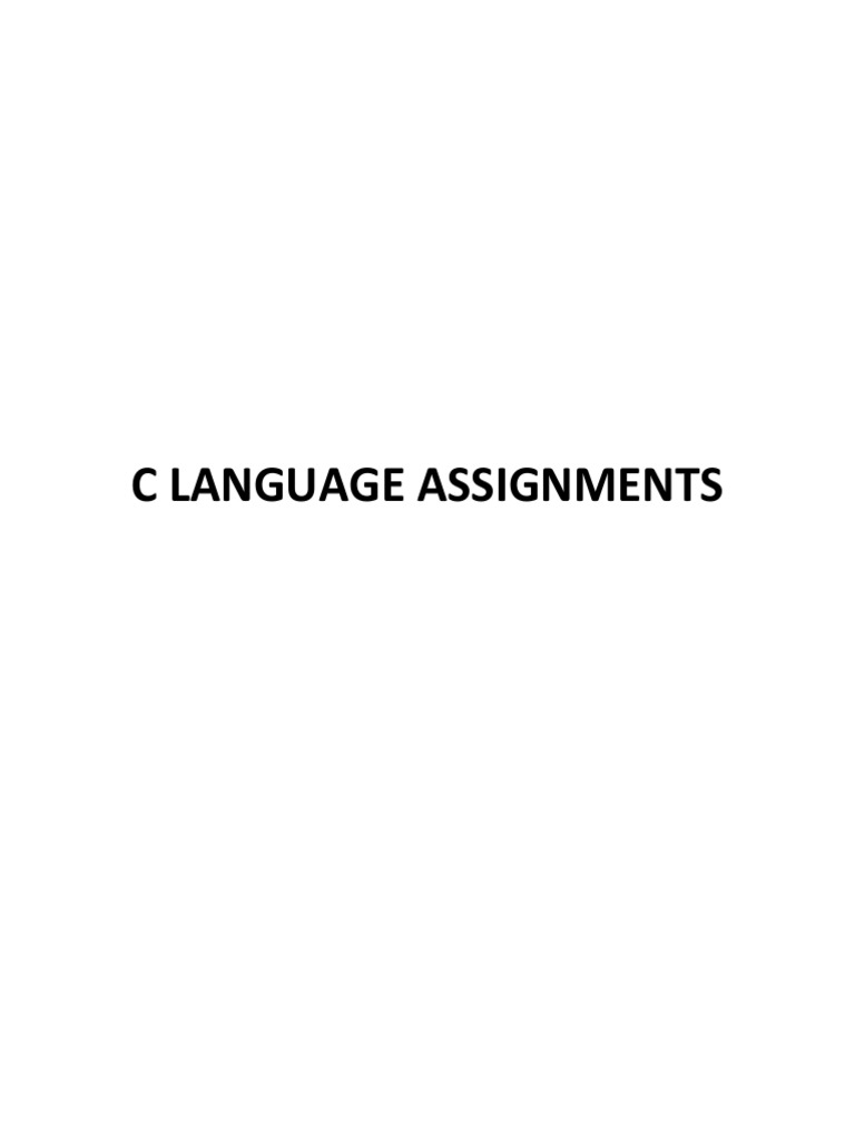 C Programming Assignments Guide | PDF | String (Computer Science ...