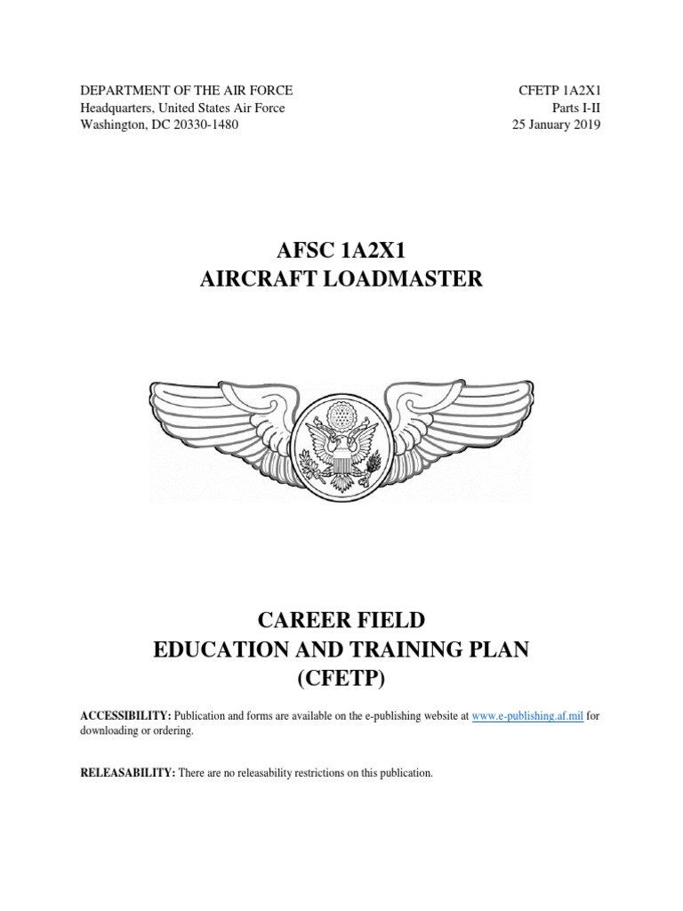 Loadmaster Career Field Training Plan | PDF | United States Air Force ...
