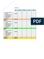 Schedule of Contribution for House Construction