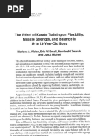 The Effect of Karate Training On Flexibility, Muscle Strength and Balance in 8 To 13 Years Old Boys