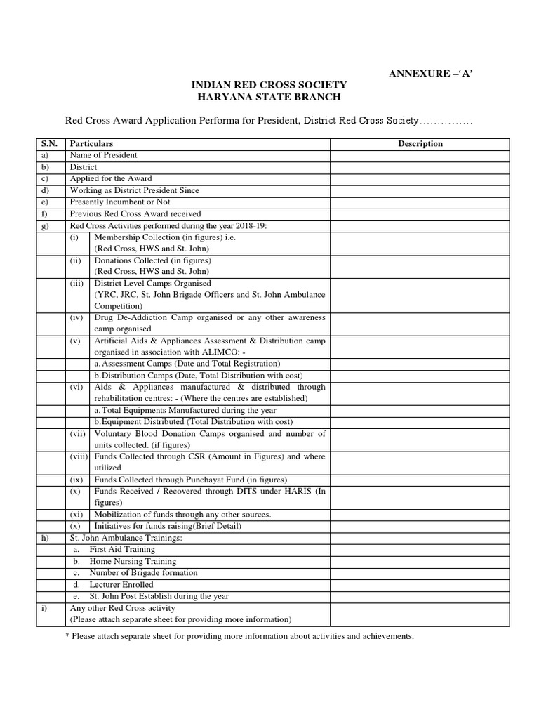 Red Cross Award Application Guidelines | PDF | International Red Cross ...