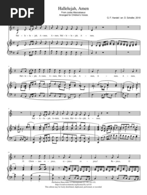 Hallelujah Amen Judas Maccabaeus Pdf