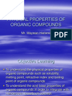 Physical Properties of Organic Compounds: Mr. Maywan Hariono