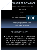 Tema 20. Síndromes Mieloproliferativos Crónicos. Policitemia Vera, Trombocitosis Esencial y Mielofibrosis.