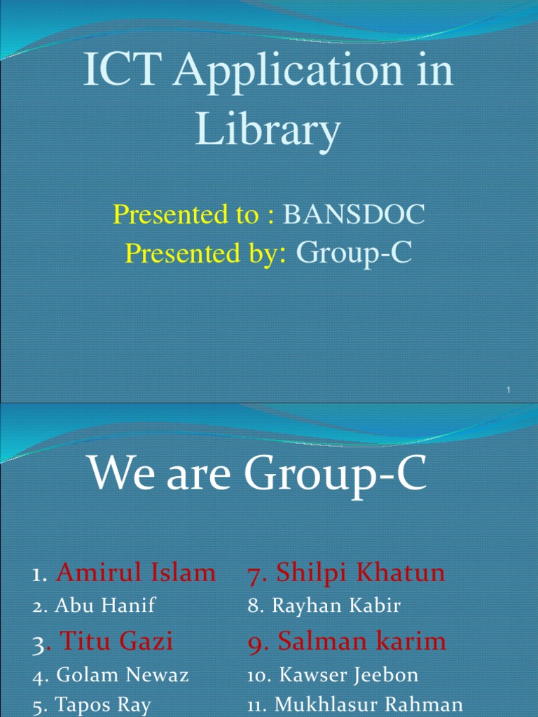Ict Apllication in Library | PDF | Libraries | Information And ...