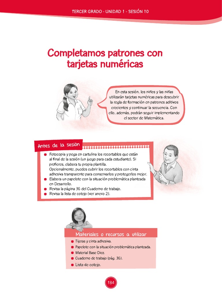 TERCER GRADO U1 MATE Sesion 10 PDF | PDF | Enseñanza de matemática