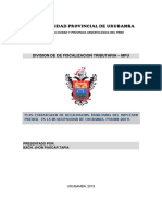 Plan de Trabajo de La Division de Fiscalizacion Tributaria Mpu 1