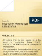 Production and Business Organization: Chapter Six