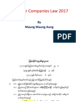 Myanmar Companies Law 2017 - Slide