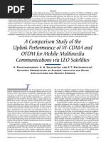 A Comparison Study of The Uplink Performance of W-CDMA and OFDM For Mobile Multimedia Communications Via LEO Satellites