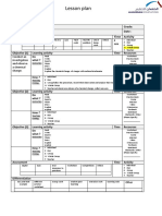 Lesson Plan: Grade: Faculty Member: Date: Topic: Activity Time Warm - Up