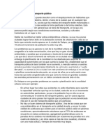 Movilidad Urbana y Transporte Público