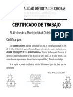 Certificado de Trabajo