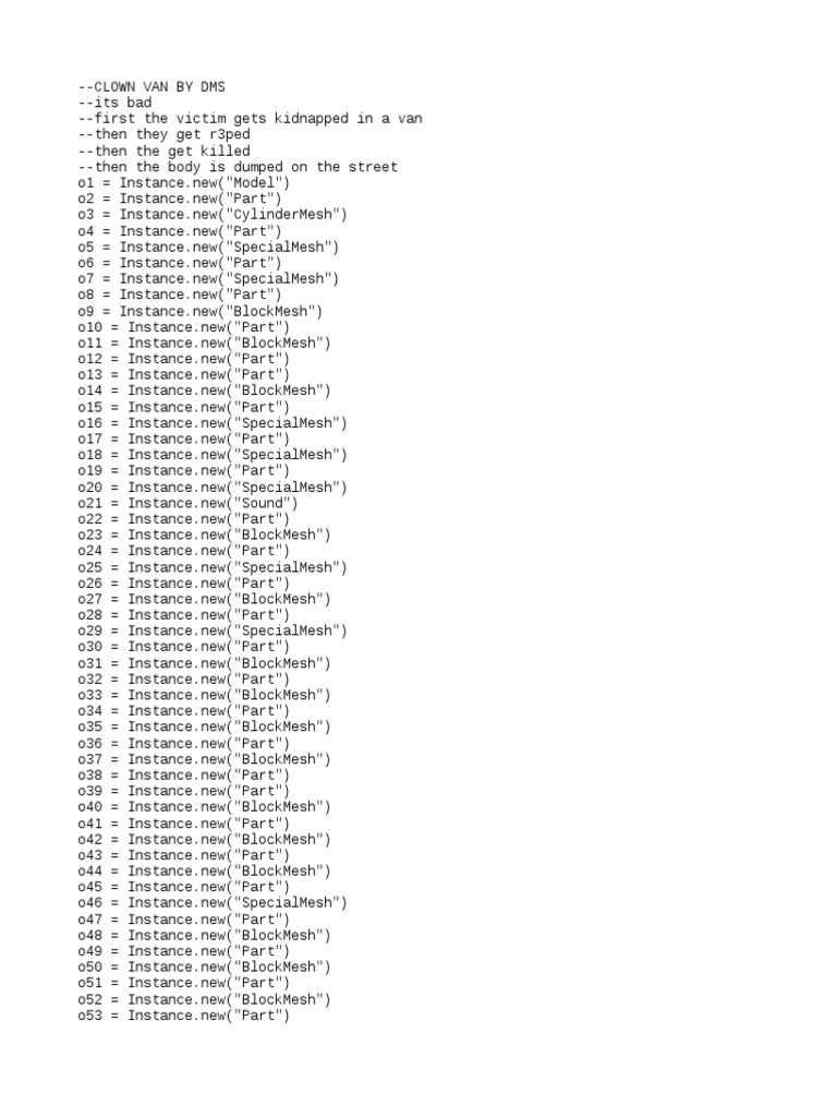 Kidnapping Van Roblox Script | PDF | Nature