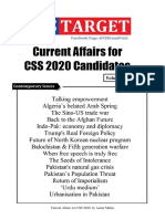 Current Affairs For CSS 2020, by Aamir Mahar