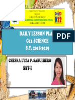 Daily Lesson Plan G11 Science S.Y. 2018-2019