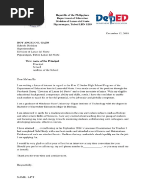 Letter of Intent