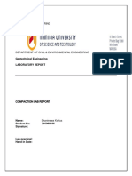 Faculty of Engineering: Geotechnical Engineering Laboratory Report