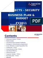 Se Projects - Security Business Plan & Budget FY2011: November 2009