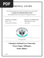 Arbitral Award: Chanakya National Law University Nyaya Nagar, Mithapur, Patna (Bihar)