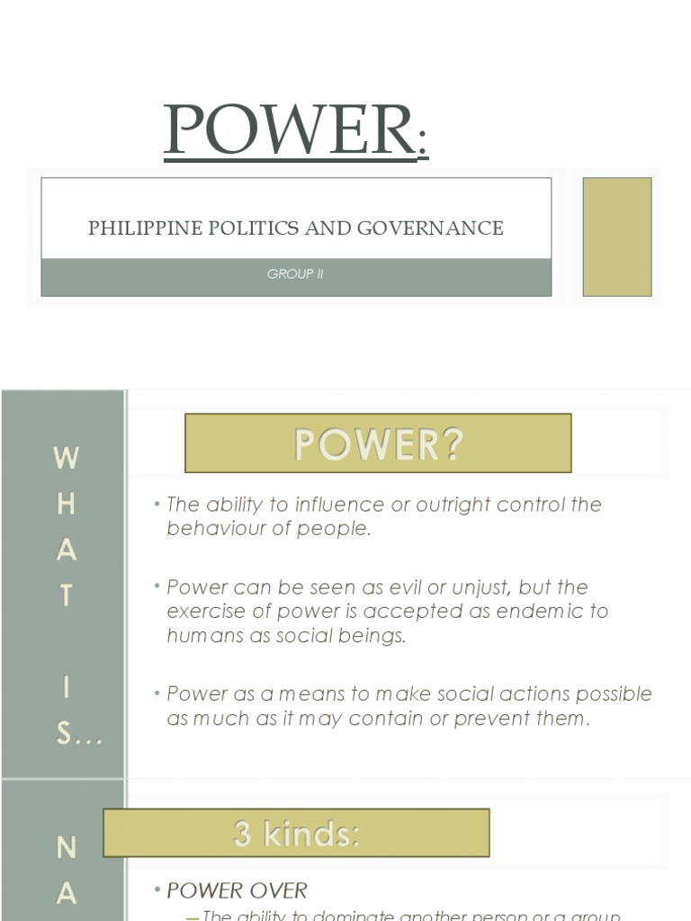 Understanding Power in Philippine Politics | PDF | Power (Social And ...