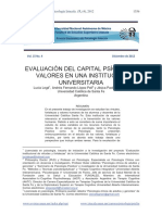 Evaluación Del Capital Psíquico