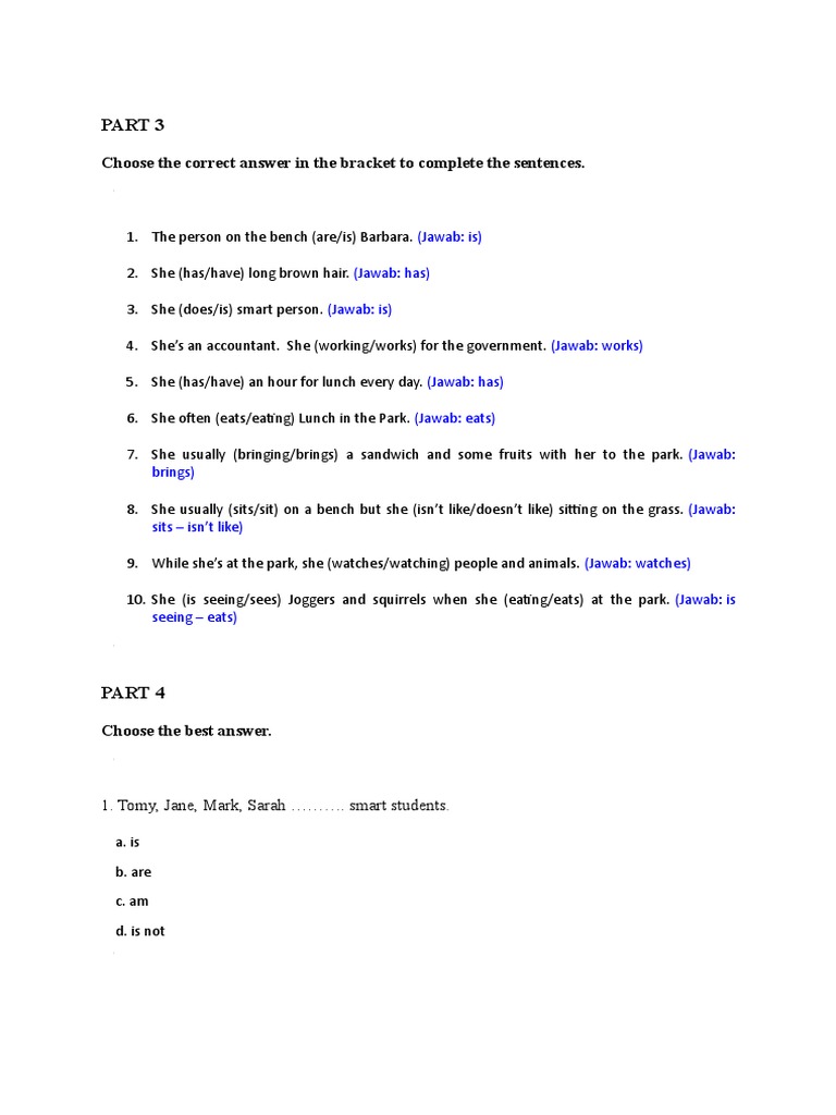 Contoh Soal Bahasa Inggris Part 2