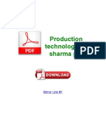 Production Technology PC Sharma PDF