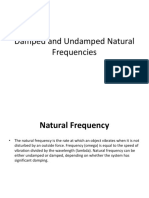 Damped and Undamped Natural Frequencies